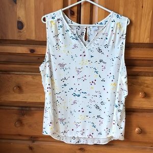 Reitmans white printed tank top size XXL